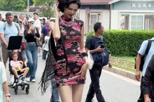 谁懂两米女生穿旗袍的反差感？“诺姐”这一身太魅啦